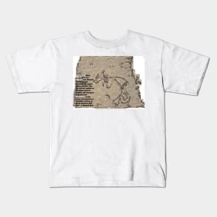 Old dragon map Kids T-Shirt